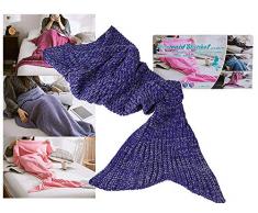 Out of the blue Meerjungfrau Kuscheldecke lila, 100% Polyacryl, für Erwachsene.