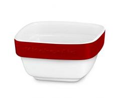 KitchenAid Auflaufform, Keramik, weiÃ/rot, 10x10x5 cm