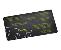 infinite by GEDA LABELS (INFKH) Fußball Fussballfakten Brotbrett, Frühstücksbrett, Frühstücksbrettchen, Brett, Brettchen, Melamin, Schwarz, 23.5 x 14 x 1 cm