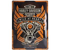 Nostalgic-Art 23222, Harley-Davidson H-D Wild at Heart, Blechschild 30x40 cm, Metall, bunt, 30 x 40 x 0,2 cm