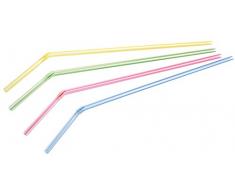 FACKELMANN Trinkhalme flexibel, Kunststoff, Mehrfarbig