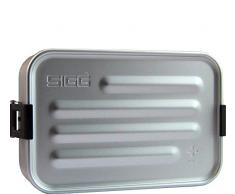 SIGG Metal Box Plus S Alu Lunchbox 0.8 L, moderne Brotdose mit praktischem Einsatz, federleichte Brotbox aus Aluminium mit Trennwand