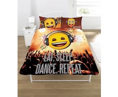 Emoji Bettwäsche-Set, Polycotton, Mehrfarbig, Doppelbett