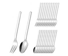 Esmeyer Bettina je 12 Kaffeelöffel u. Kuchengabeln Edelstahl 18/10, poliert Besteck, edelstahlfarben, 17 x 10 x 5 cm