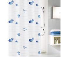 Kleine Wolke Miami Duschvorhang, 100% Polyester, Blau, 240x180 cm