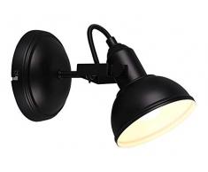 Reality Leuchten Wandspot Gina R80151032, Metall Schwarz matt, exkl. 1x E14