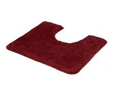 Kleine Wolke WC-Vorleger Seattle / 55 x 50 cm/Farbe Granat Badteppich, Polyester, 55x50x3 cm