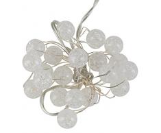 Idena LED Lichterkette mit 20 LED, Kugeln in Kristalloptik, mit 6 Stunden Timer Funktion, Batterie betrieben, für Partys, Weihnachten, Deko, Hochzeit, als Stimmungslicht, ca. 2,2 m, 31838
