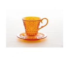 Baci Acryl Espressotasse & Untertasse, orange, 11 x 11 x 7 cm