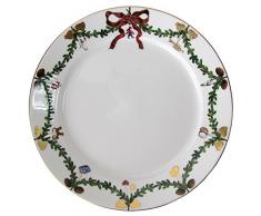 Royal Copenhagen 1017457 Star Fluted/XMAS Teller flach 27cm, Porzellan, mehrfarbig
