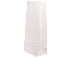 Rayher 67276102 Geschenktüten aus Papier zum Befüllen, 25 Papiertüten mit Standboden, weiß, 10x24x6 cm, 80g/m2
