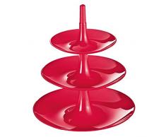 koziol Etagere Babell L, Kunststoff, solid himbeer rot, 31,4 x 31,4 x 34 cm
