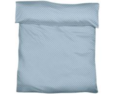 Fleuresse Damast Bettbezug, blau, 135 x 200 cm