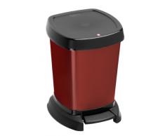 Rotho Paso Mülleimer für das Bad, Kunststoff (PP), Rot, 6 Liter (23,4 x 21,9 x 29,5 cm)