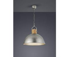 303400167 DELHI Pendelleuchte Deckenleuchte Deckenpendel 1x E27 Nickel antik Holztülle