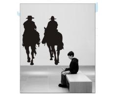 INDIGOS WG30026-80 Wandtattoo w026 Cowboy Western 120 x 101,braun
