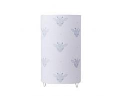Pauleen 48040 Cute Tischleuchte max. 20W Tischlampe für E14 Lampen Kinderzimmerlampe Giraffe 230V Metall/Stoff ohne Leuchtmittel, Weiß,Grau