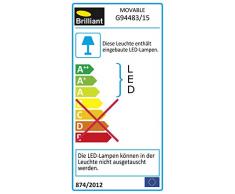Brilliant Movable LED Spotbalken 4 flg Deckenstrahler schwenkbar chrom 1200 Lumen, LED integriert
