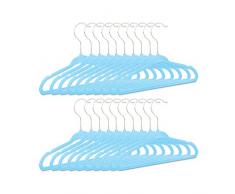 Relaxdays KinderkleiderbÃ¼gel Set, rutschfest, KinderbÃ¼gel Samtbezug, HxBxT: 18 x 28 x 0,5 cm, verschiedene Farben (TÃ¼rkis, 20er Pack)