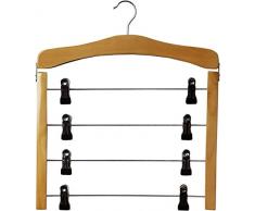 Neusu Platzsparender Kleiderbügel aus Premium Lotusholz Für 4 Röcke - 1-er Pack