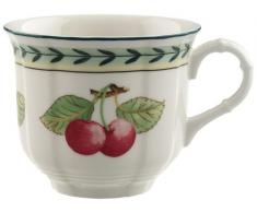 Villeroy & Boch French Garden Fleurence Kaffeetasse, 200 ml, Höhe: 6,8 cm, Premium Porzellan, Weiß/Bunt