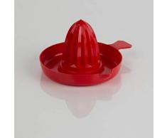 Kimmel Zitronenpresse Limettenpresse Saftpresse mit Kernfang, Kunststoff, Rot