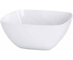 Emsa 504635 Eckiges Schälchen für Salat, Kunststoff, 0.6 Liter, 13.5 x 13.5 x 7 cm, Weiß, Vienna