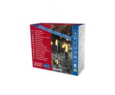 Konstsmide 6060-000 LED Minilichterkette / für Außen (IP44) / 24V Außentrafo / 120 gelbe Dioden / grünes Kabel