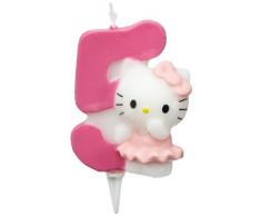 Dekoback Kuchenkerze Zahl 5 Hello Kitty
