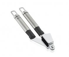 Leifheit Knoblauchpresse ProLine-Serie, Knoblauchschneider aus rostfreiem Edelstahl, spülmaschinenfest, garlic press, hochwertiges Design, einfache Handhabung und Reinigung, silber, schwarz