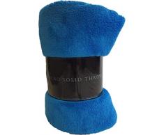 Ultra Weich Cozy Plush Fleece Warm Solid Colors Reisen Überwurf Decke 127 x 152,4 cm (127 cm x 152 cm), Polyester-Mischgewebe, königsblau, 50 X 60 (127 Cm X 152 Cm)