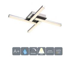 Aurolite Moderne LED Deckenleuchte, poliertes Chrom, 4 x 6 W 2400 lm 4000 K Neutalweiß, IP44 bewertet, dimmbar, ideal für Wohnzimmer, Bad, Küche, Schlafzimmer, 2018 Neue Edition (24)