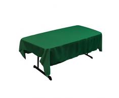 La Leinen Polyester Popeline Tischdecke, rechteckig, Polyester, smaragdgrün, 152.4 x 213.3 x 0.04 cm