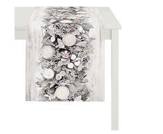 APELT 4696 40X140 20 Tischläufer, Baumwolle, Creme/Platin, 40x40