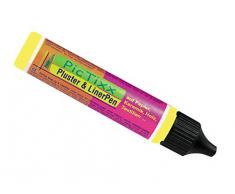 Kreul 49802 - PicTixx Pluster und Liner Pen, Plusterfarbe zum Dekorieren und Verzieren, für Dekoeffekte durch aufplustern im Backofen, mit Bügeleisen oder Fön, 29 ml Pen, citron