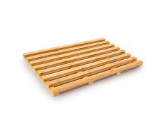 Relaxdays Holzvorleger aus Bambus (TBH 36,5 x 56,5 x 3) Badvorleger Holzrost Duschvorleger Badematte