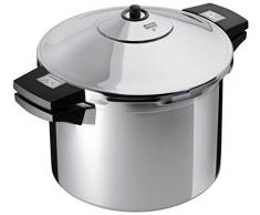 KUHN RIKON 3044 Schnellkochtopf / Dampfkochtopf Duromatic Inox Seitengriffmodell, Edelstahl, induktion, 8 Liter, 22 cm