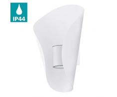 EGLO LED Außen-Wandlampe Bosaro, 2 flammige Außenleuchte, Wandleuchte aus Stahl, Farbe: Weiß, IP44