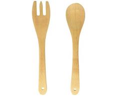 Westmark Salatbesteck Woody 2-teilig aus Holz, beige, 30 x 5 x 1.2 cm