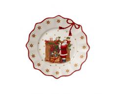 Villeroy & Boch Annual Christmas Edition Jahresteller 2019, Teller für die Festtafel, Premium Porzellan, rot, bunt, 24 x 24 cm