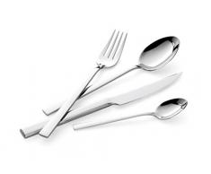 Lagostina Giada Besteckset für 6 Personen, rostfreies Stahl 18/10, Silber, 24-teilig