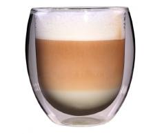 Feelino 1RO Doppelwandiges 400 ml XXL, Teeglas/Kaffeeglas, ideal für Latte Macchiato, Cappuchino, Tee, EIS, Eistee, Cocktails und als Dekoschale