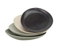 Creatable, 22139, Serie PIETRA, Geschirrset, Teller Set 4 teilig, Steinzeug
