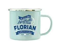 History & Heraldry Echter Kerl Emaille Becher, Florian, Mehrfarbig