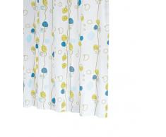 RIDDER 42393S-350 Duschvorhang Textil ca. 180 x 200 cm, Soaring blau inklusive Ringe