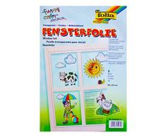 folia 450230/5 - Fensterfolie farblos, selbsthaftend, ca. 23 x 33 cm, 5 Bogen - ideal als Vorlagebogen für Fensterbilder, Window Color