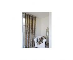 Soleil docre Ösenvorhang, Luchs-Optik, Spuren Afrikas, 140 x 250 cm