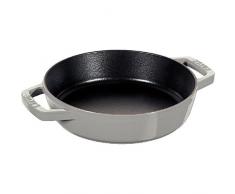Staub Bratpfanne mit zwei Griffen, Induktionsgeeignet, Gusseisen, Graphitgrau, 20 cm, 1 Einheiten