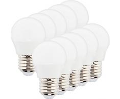 Müller-Licht 10er-Set LED Lampe Tropfenform Essentials - 3 W ersetzt 25 W - E27 - 2700 K - Kunststoff - weiß