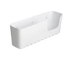 TATAY Weinregal, Befestigung mit Saugnäpfen, groß, Kunststoff, 30 x 8,5 x 11 cm, weiß, 30X8.5X11 cm